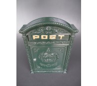 Briefkasten Wandbriefkasten rustikal grün Antik Stil Alu Guß H.45x B.31cm